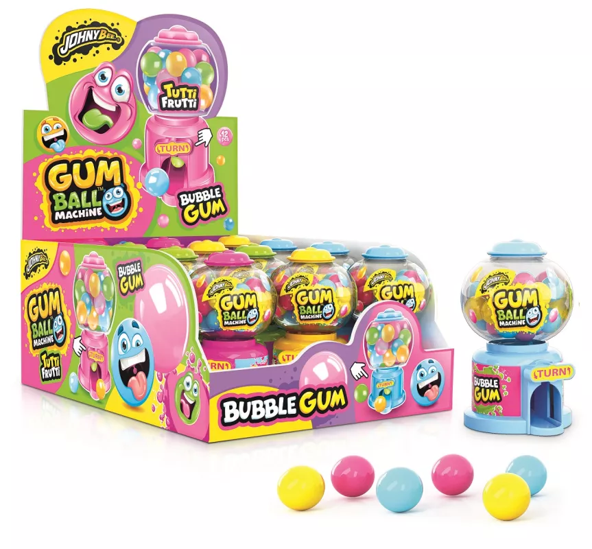 JB GUM BALL MACHINE – hračka + žvýkačky 30g/12ks